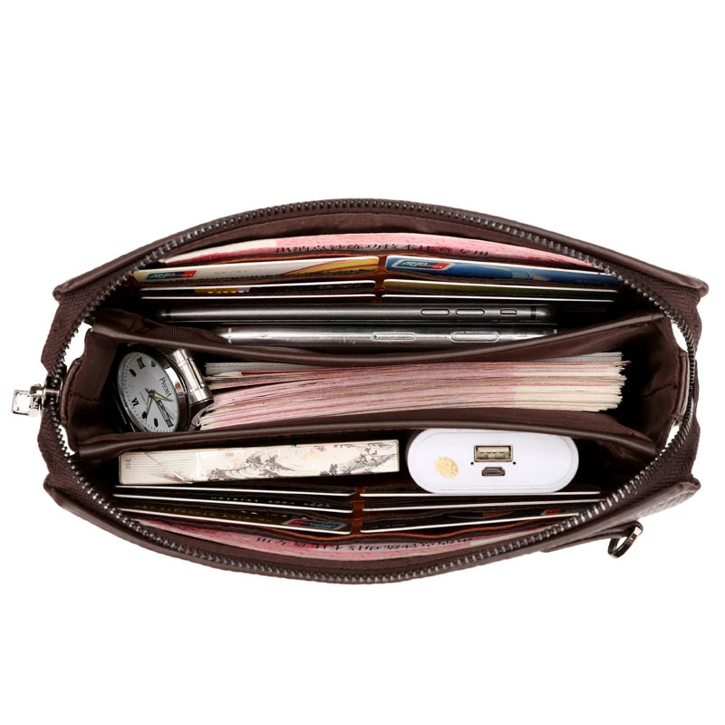 Luxury Brand Men's Wallet Leather Long Wallet  PU Leather Wallet Men Double Zipper Coin Pocket Purse Business Clutch Phone Bag