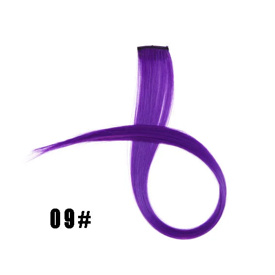 Extensiones de cabello sintético liso de 55,8 cm de largo, 37 colores, ignífugas, de clip, de una sola pieza