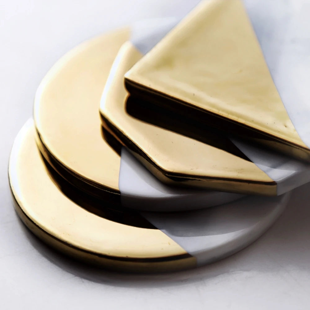 Posavasos de cerámica creativo con imitación de mármol, tapete para tazas de café, decoración de mesa de escritorio, posavasos para bebidas, tapete de vidrio, herramienta de cocina