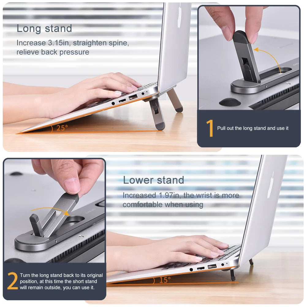 Soporte para portátil Oatsbasf, soporte para ordenador portátil, para Macbook Air Pro iPad HP, soporte ajustable para portátil, accesorios de ordenador