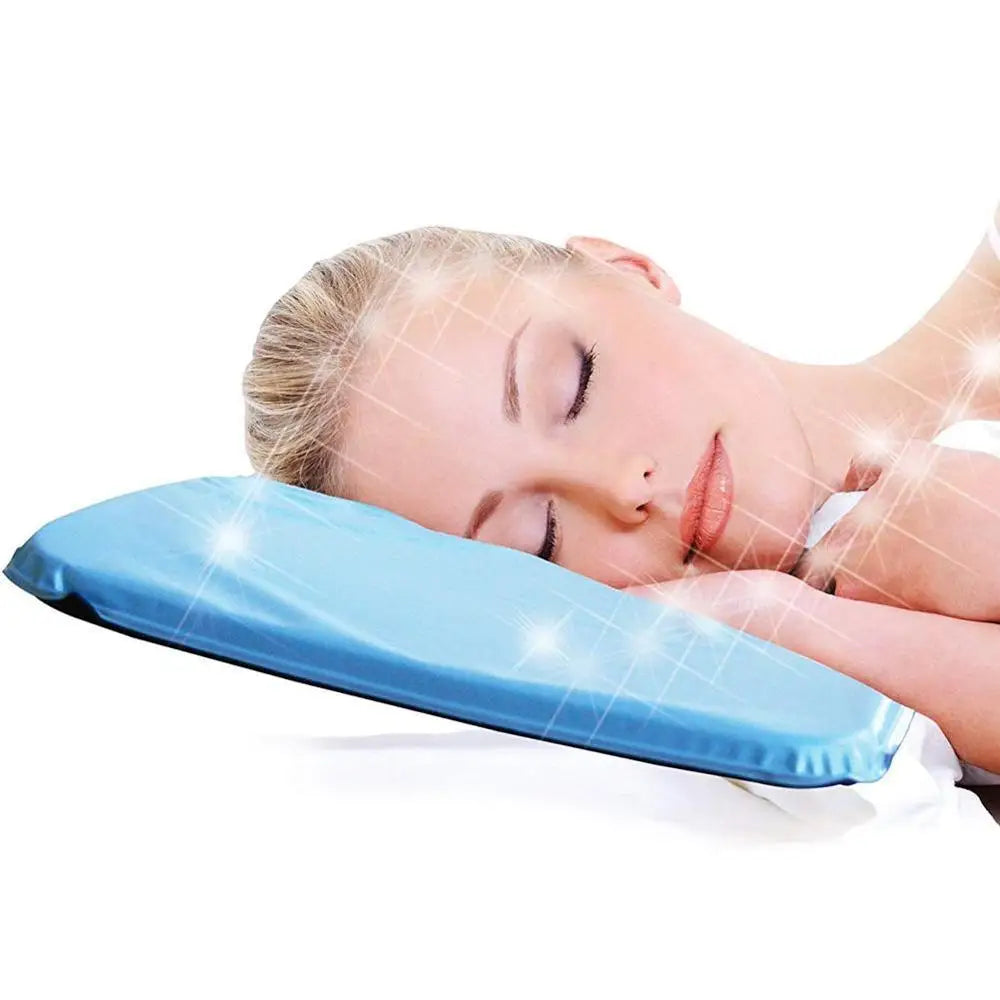 Cool Bed Mat Pad Cooling Gel Pillow Chilled Natural Pillow Sleeping Comfortable For Travel Pillow Office Comfort Aid Sleep C6B5