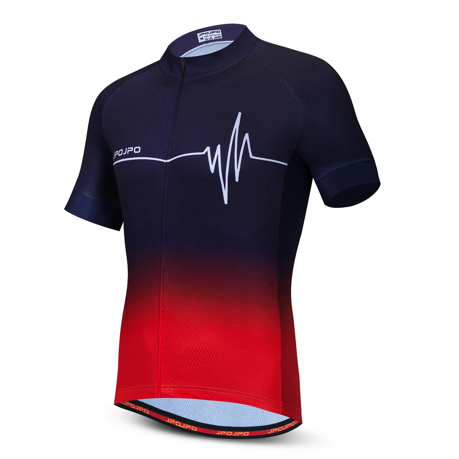 Maillot de Ciclismo para Hombre, Bicicleta de Montaña, Carretera, MTB, Camiseta de Verano, Ropa de Ciclismo de Carreras, Uniforme, Chaquetas, Blanco y Rojo