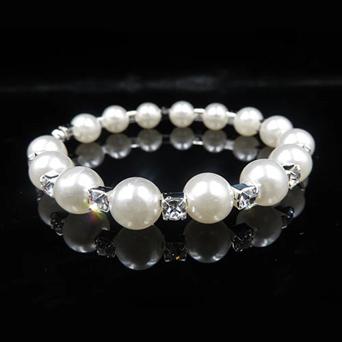 Juego de joyas de novia de perlas y cristales – Elegante, atemporal y con gracia chic