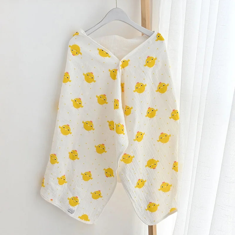 Newborn Baby Boy Girl Bathrobe Towel 100% Cotton Infant Toddler Child Cartoon Hooded Bathrobe Cloak Baby Blanket