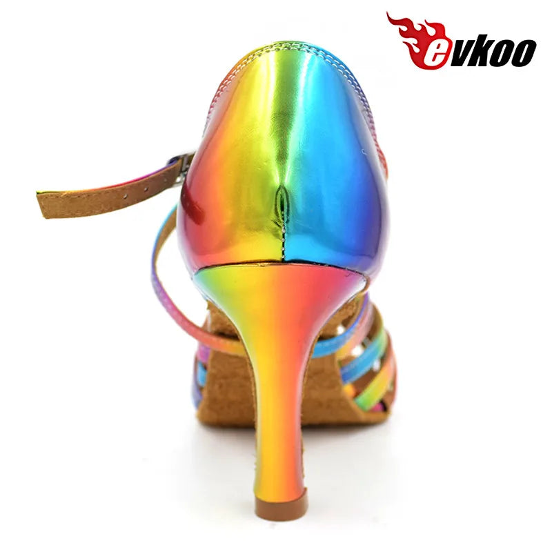 Zapatos de baile latino Rainbow – Elegantes, coloridos y hechos para el movimiento