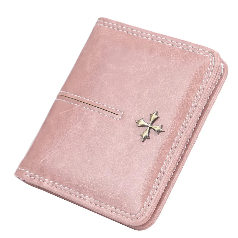 Monedero de cuero pequeño de lujo para mujer con bolsillo para monedas, cartera delgada, tarjetero para mujer, mini bolsa de dinero