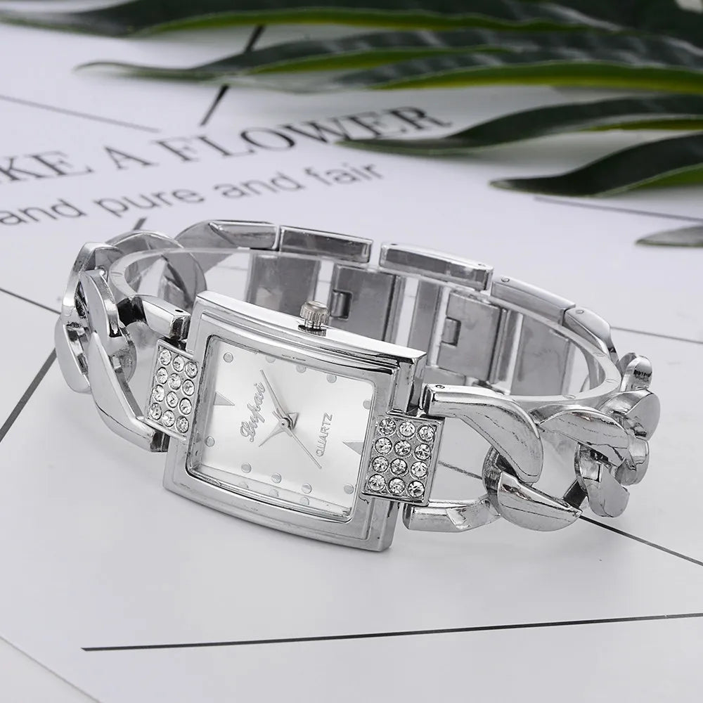 Relojes de Mujer de Marca Superior, Lujo, Pulsera Dorada, Reloj de Mujer, Relojes de Rhinestone para Dama, Reloj, Reloj Mujer, Montre Femme