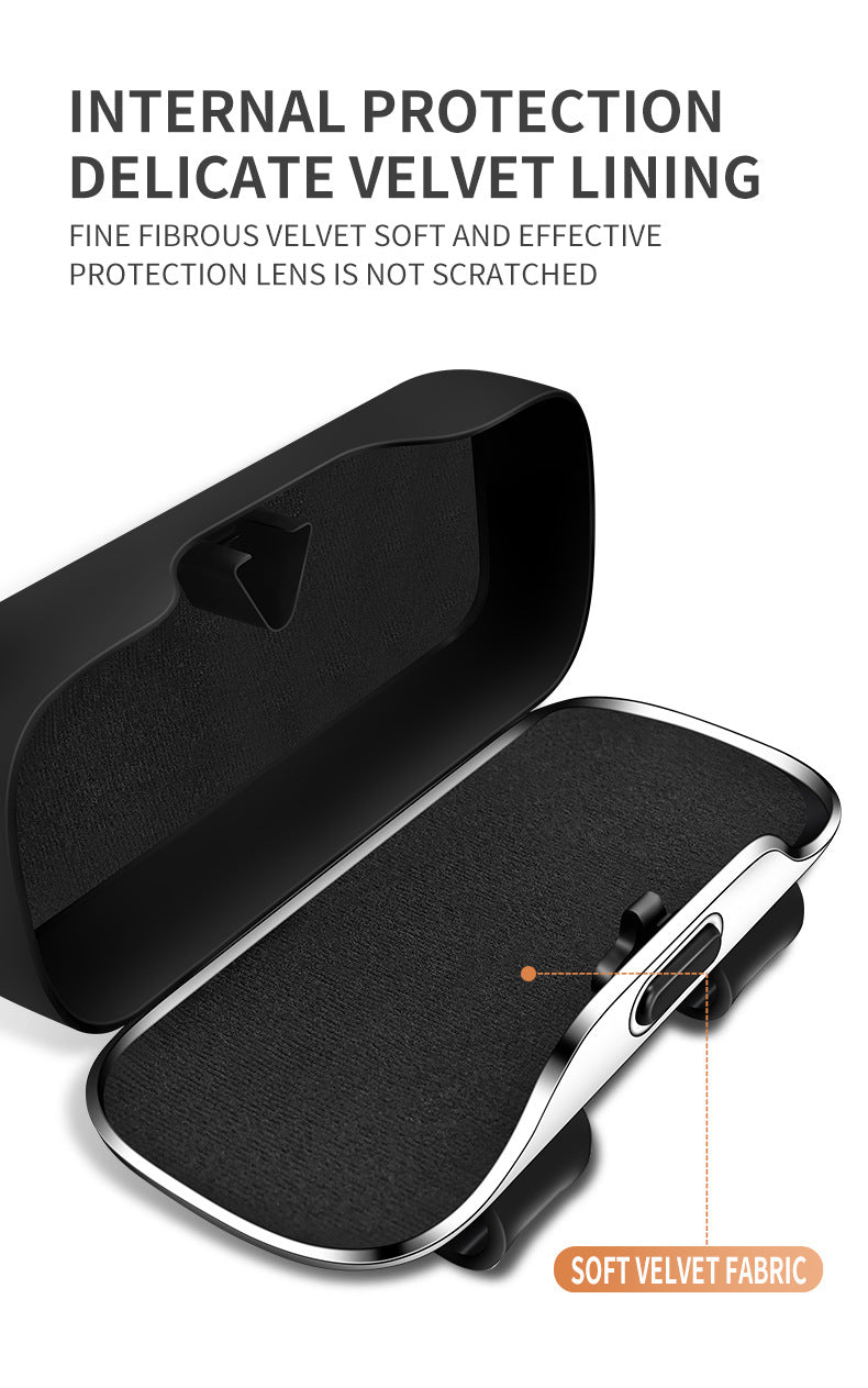 Car Visor Glasses Case Premium ABS Flocking Inner Auto Sunglasses Organizer Storage Case Anti-Scratch Eyeglasses Protection Box
