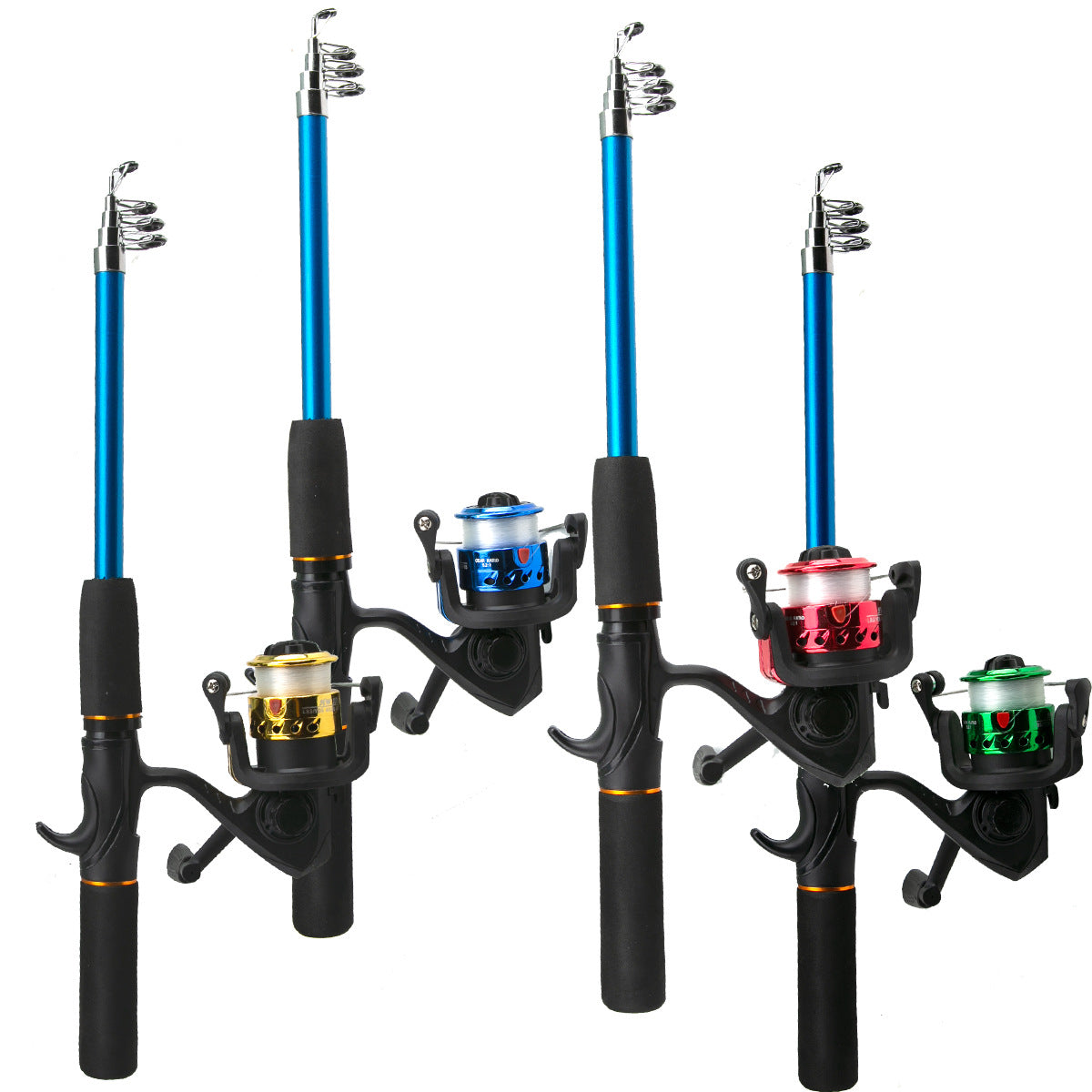 Rutina completa de caña de pescar, juego de caña auxiliar, pesca de mar de largo alcance, mango de pistola, carrete de caña, cebo blando, anzuelo, aparejos de pesca de sedal