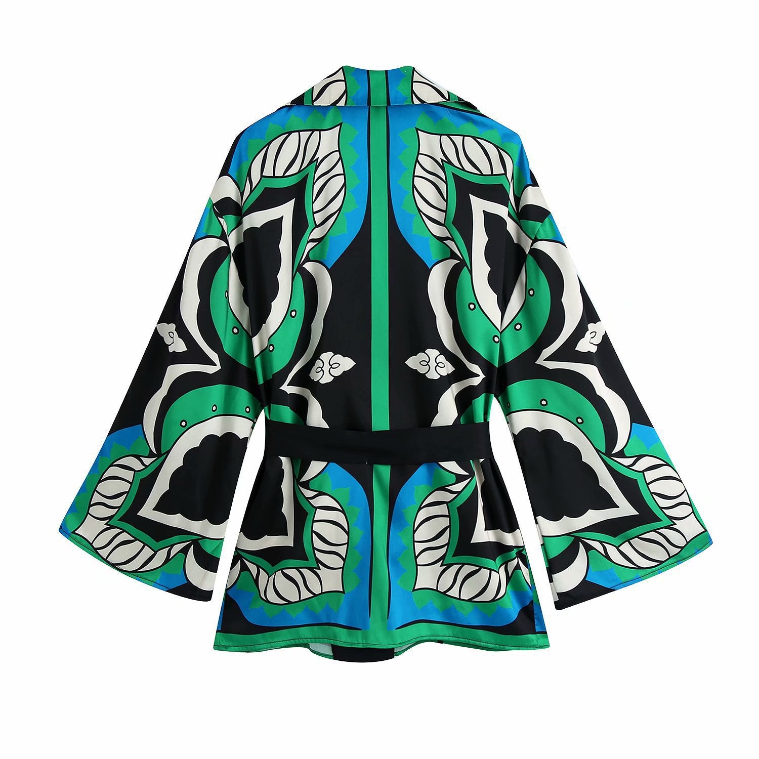 Women's Print Pajamas Set Summer Spring 3 Pieces Ladies Loose Sleepwear Kimono Streetwear V Neck Pijama Suit For Female 2024