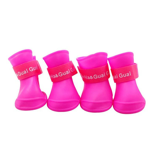 Pet Dog Rainshoes Waterproof Silicone Dog Shoes Anti-skid Boots For Small Medium Large Dogs Cats Rainy Days Appear Pet Supplies