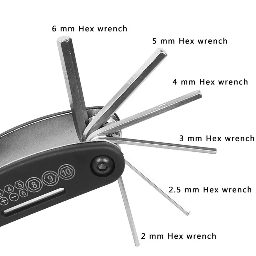 16 in 1 Portable Bicycle Repair Tools Kit Hex Wrench Nut Tire Screwdriver Motorcycle Bicycle Repair Tools