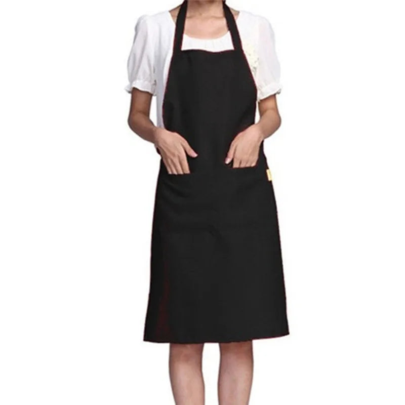 Hot Sale Cooking Kitchen Apron For Woman Men Chef Waiter Cafe Shop BBQ Hairdresser Aprons Bibs Kitchen Accessory