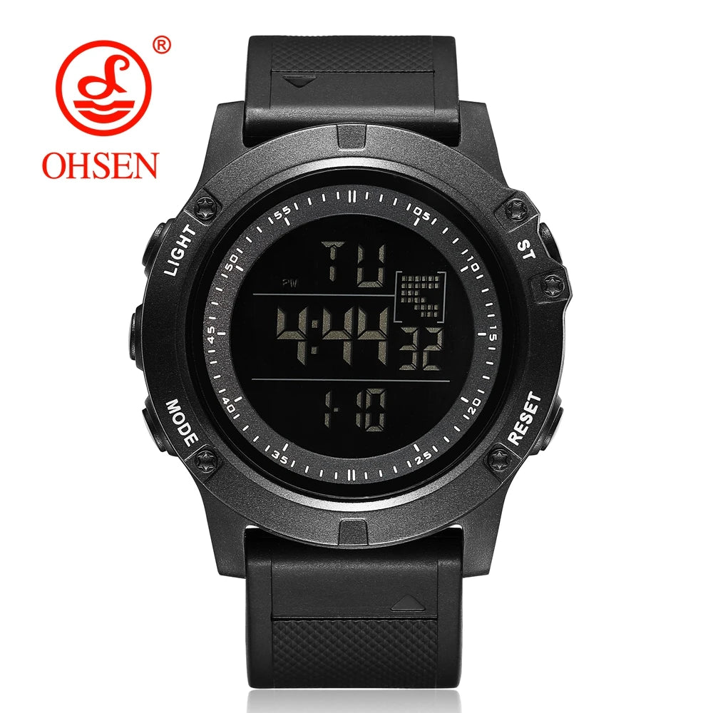 Men Watches Outdoor Sport Waterproof Digital Watch for Men Large LED Dial Fashion Khaki Military Wristwatch Relogio Masculino