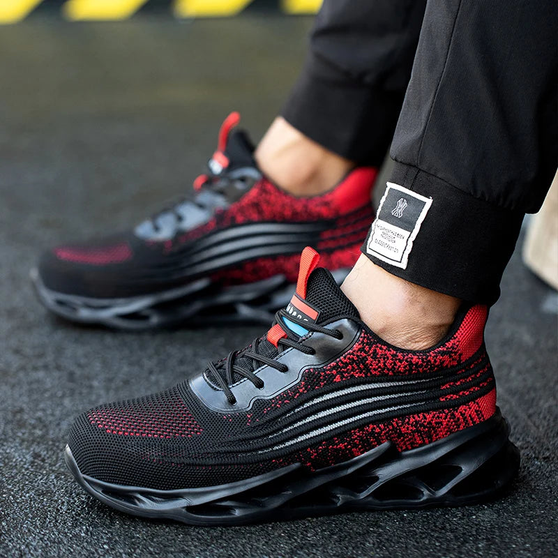 2025 New Work Shoes Man Work Sneakers Steel Toe Shoes Anti-smash Anti-puncture Safety Boots Breathable Women Protective Shoe
