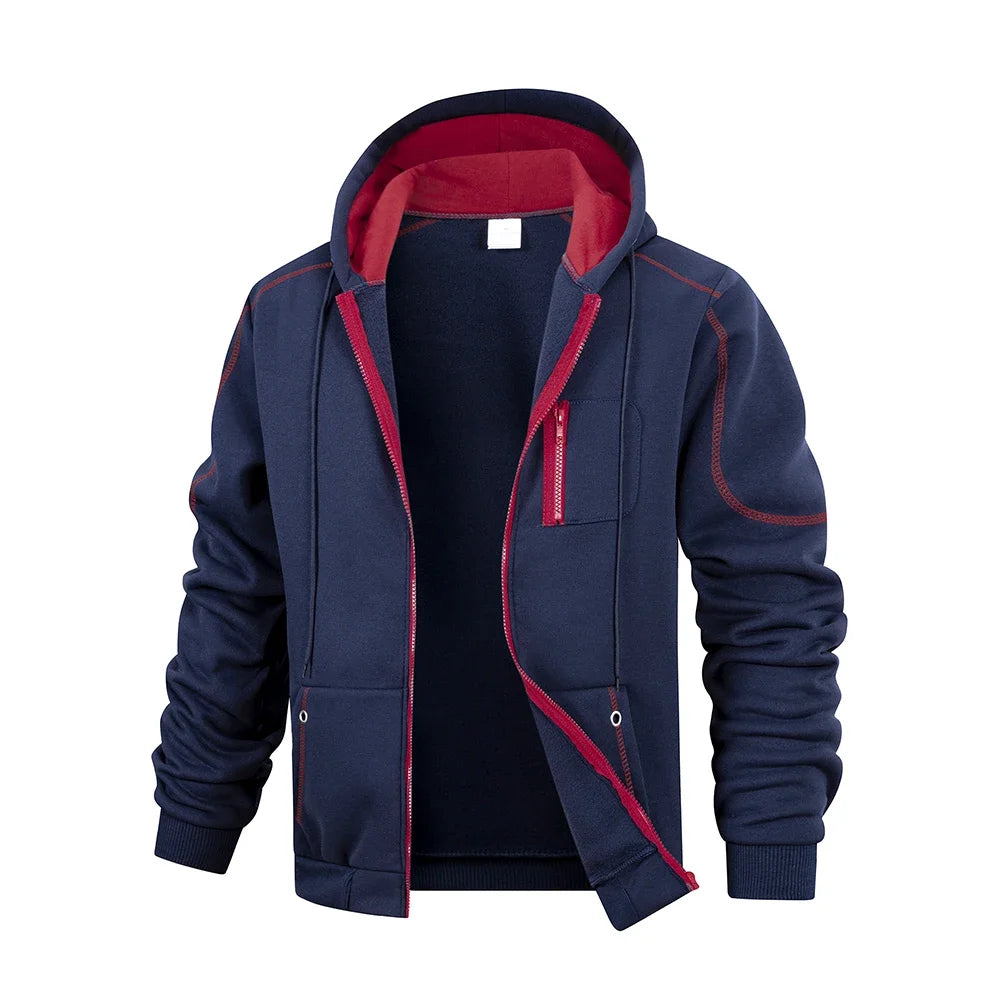 Autumn Men's Sports Jacket Hoodies Long Sleeves Sweatshirt Men Casual Everyday Outdoor Zipper Jacket Hooded Tracksuit Coats