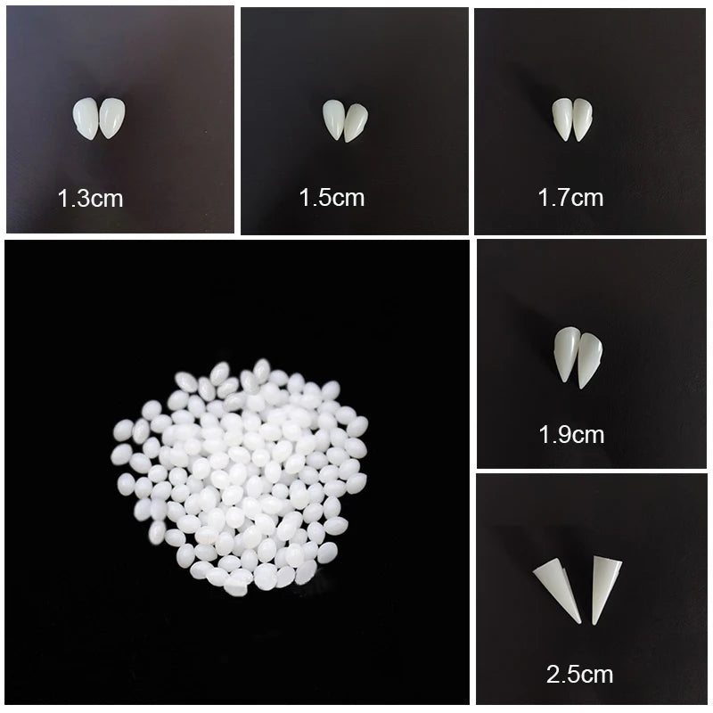 Suit Resin Vampire Teeth Fangs Halloween Decoration Props Diy Teeth Plus Glue Teeth Props Cosplay Friendly Vampire Party