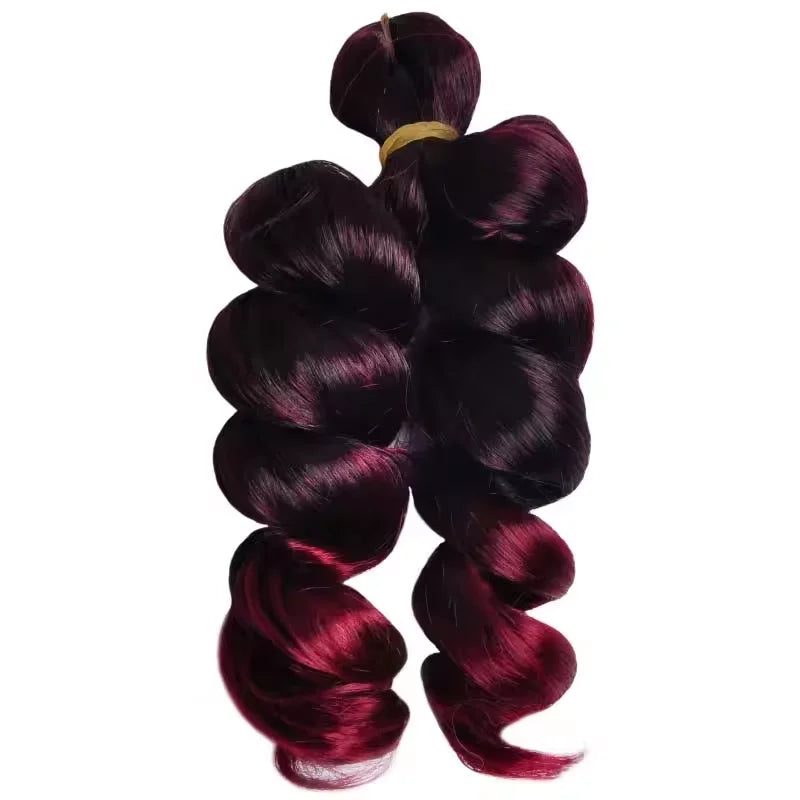 12inch Synthetic French Loose Curl Crochet Hair Extensions Spiral Curly Body Wave Monochrome Mixed Color for Women girls Party