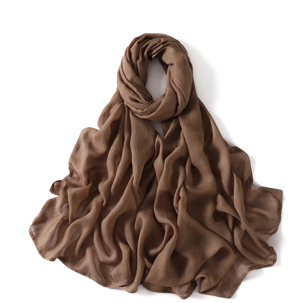 Hijabs musulmanes para mujer, pañuelos finos lisos, chales para mujer musulmana, pañuelo suave de viscosa y rayón, turbante islámico, diadema de 200x85cm