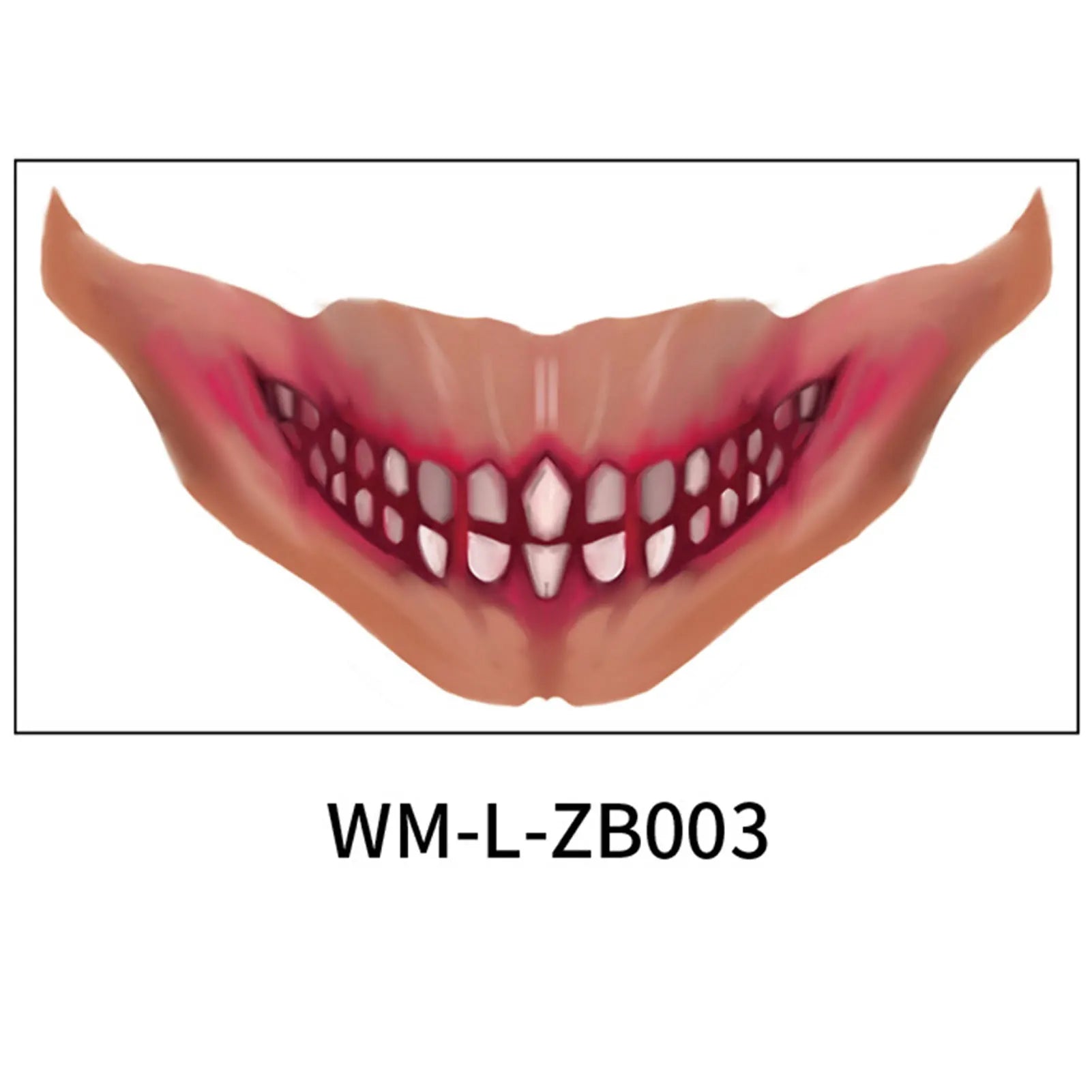 Halloween Mouth Tattoo Stickers 10PCS Scary Lip Fake Tattoos for Party Decoration DIY Horror Cosplay Makeup