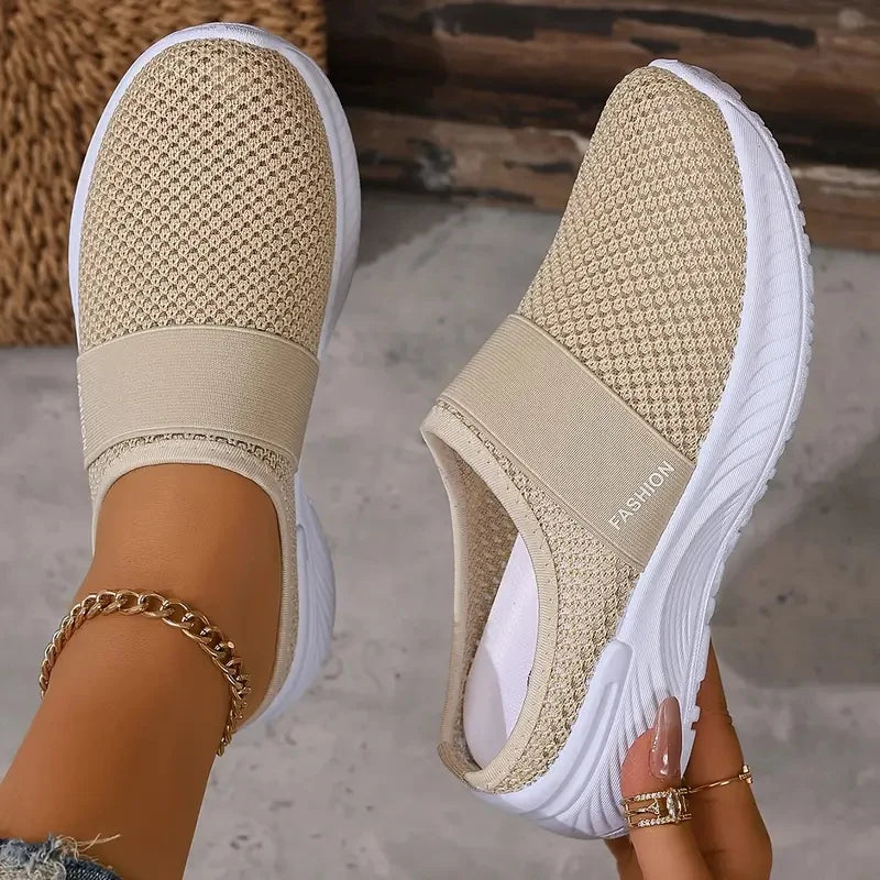 New Women Mesh Walking Breathable Slip on Comfortable Casual Shoes Working Flats Outdoor Lazy Sneakers Women Zapatos De Mujer