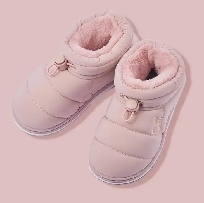 Kids Children Boys Girls Winter Slippers Non-slip Snow Boots Home Indoors Shoes Warm Child Baby Bedroom Shoes Slippers