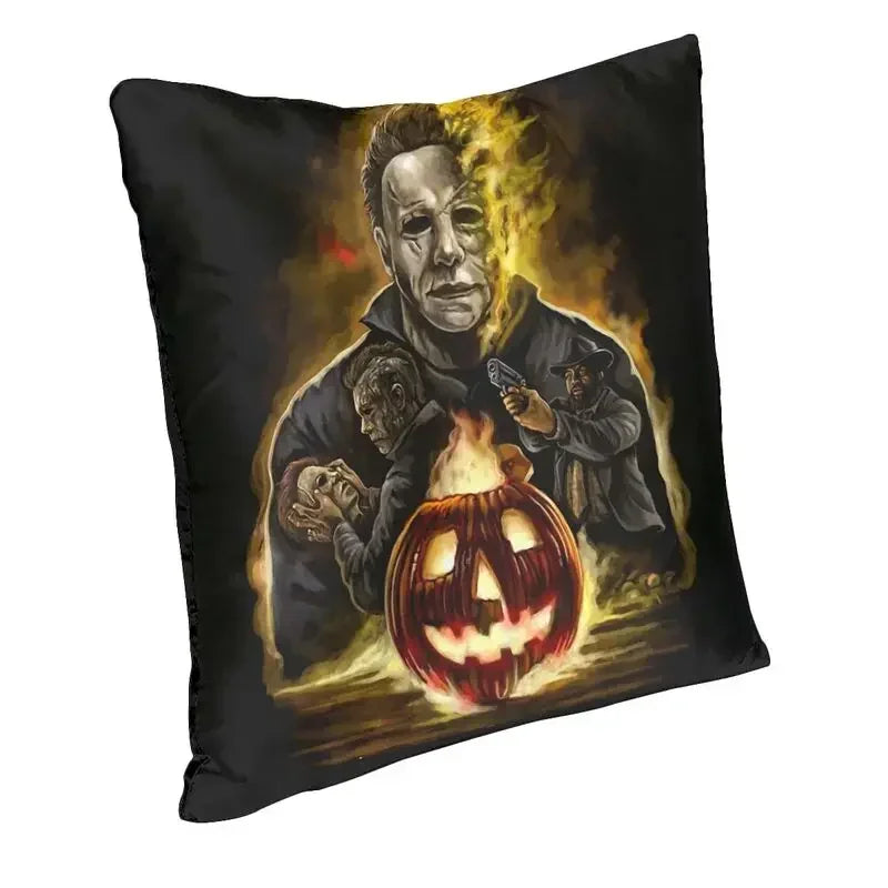 Halloween Inferno Cushion Cover Double Side 3D Print Horror Movie Throw Pillow Case for Sofa Fashion Pillowcase Home Decor