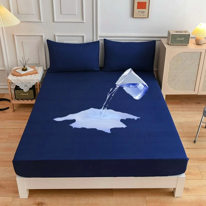 Protège-matelas imperméable Kuup Safe, doux, confortable, respirant, couleur unie, housse de couette ajustée, taies d'oreiller non incluses
