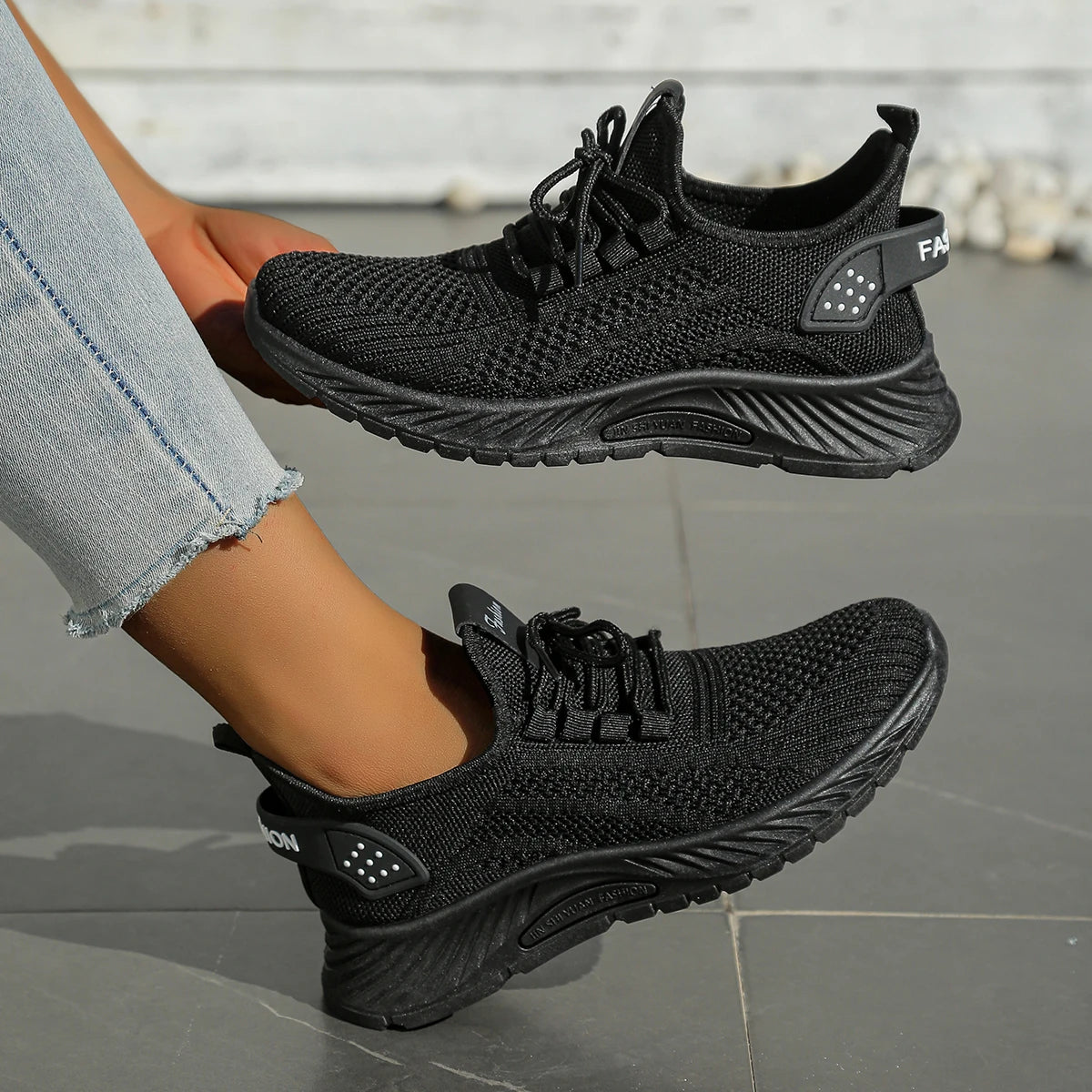 women shoes casual sneaker fall new fashion leisure sports single shoes wholesale cross-border factory trend fly weaving