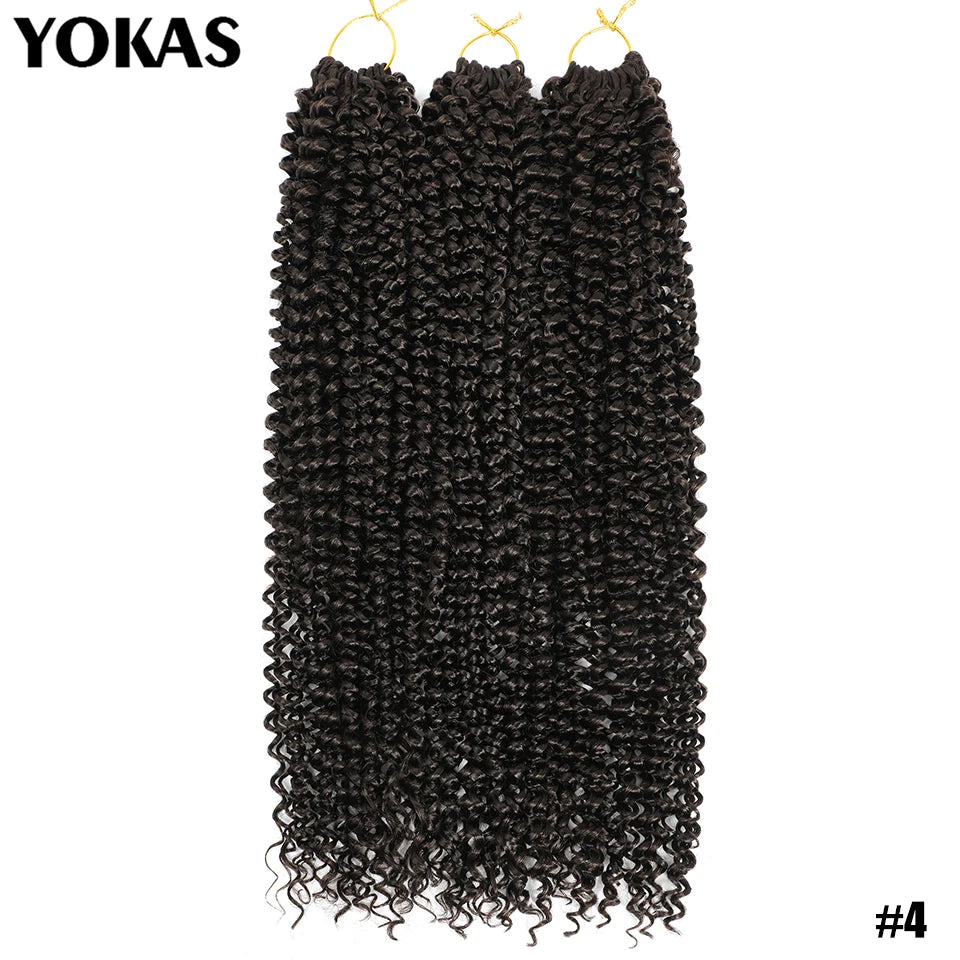 Water Wave Crochet Hair Extensions Synthetic 22 Inch For African Women Afro Curl Braiding Hair Strand Hair Extensions For Female