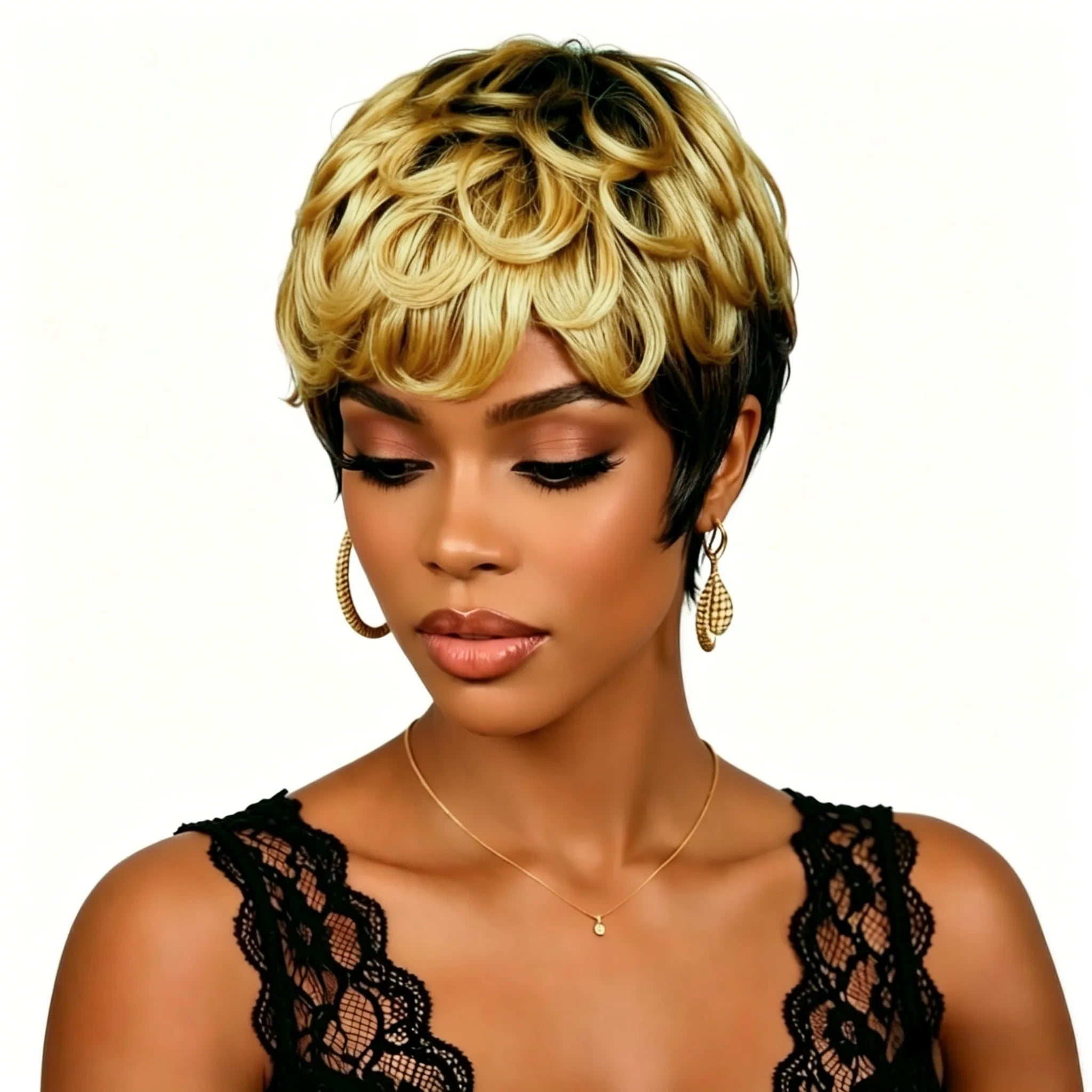 Pelucas Pixie Cut para mujer, peluca de cabello humano brasileño, pelucas cortas, pelucas hechas a máquina para uso diario