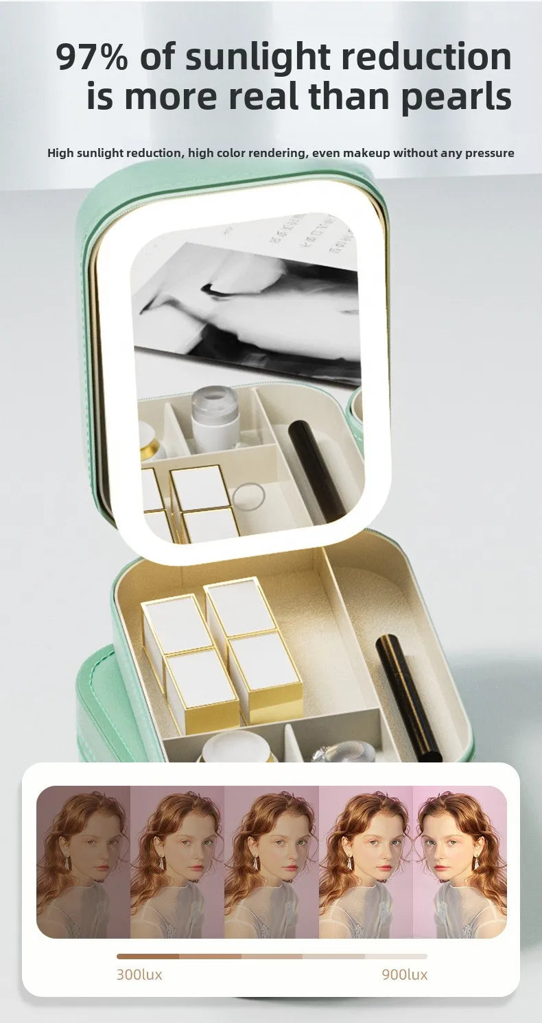 LED Makeup Bag with Mirror