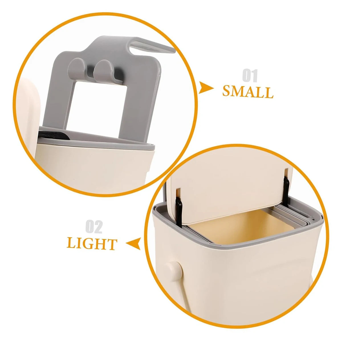 Car trash can with mobile phone holder function car rear seat storage box with lid for private car rear seat cleaning bucket 5L