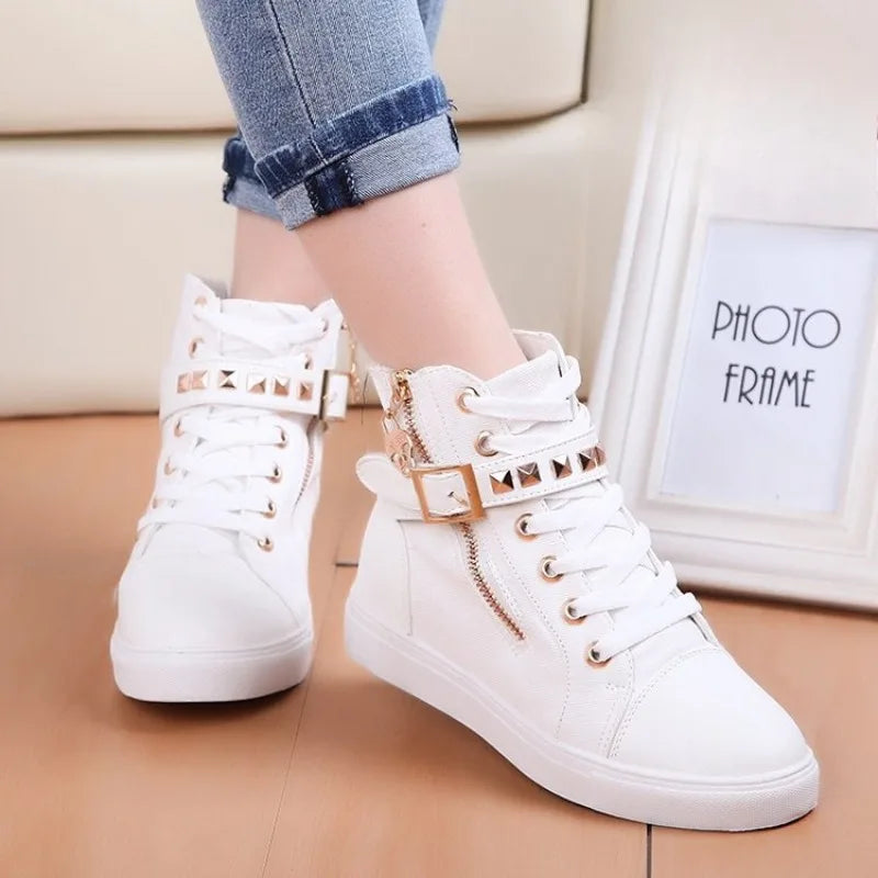 Canvas High-Top Shoes