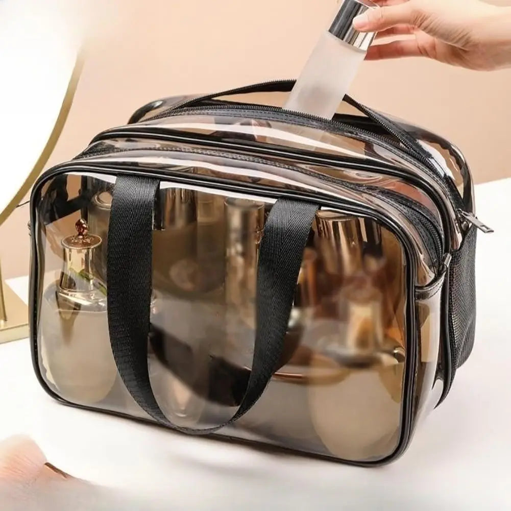 Clear Double-Layer Makeup Bag