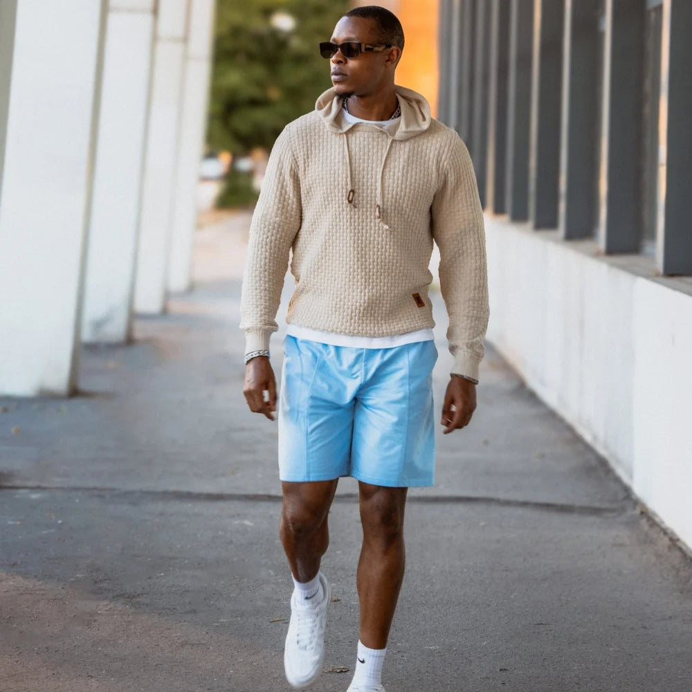 Men's Sweatshirt Spring New Oversize Long Sleeve Solid Knitted Hoodie Pullover Hoodies Comfortable Sweater Us Size