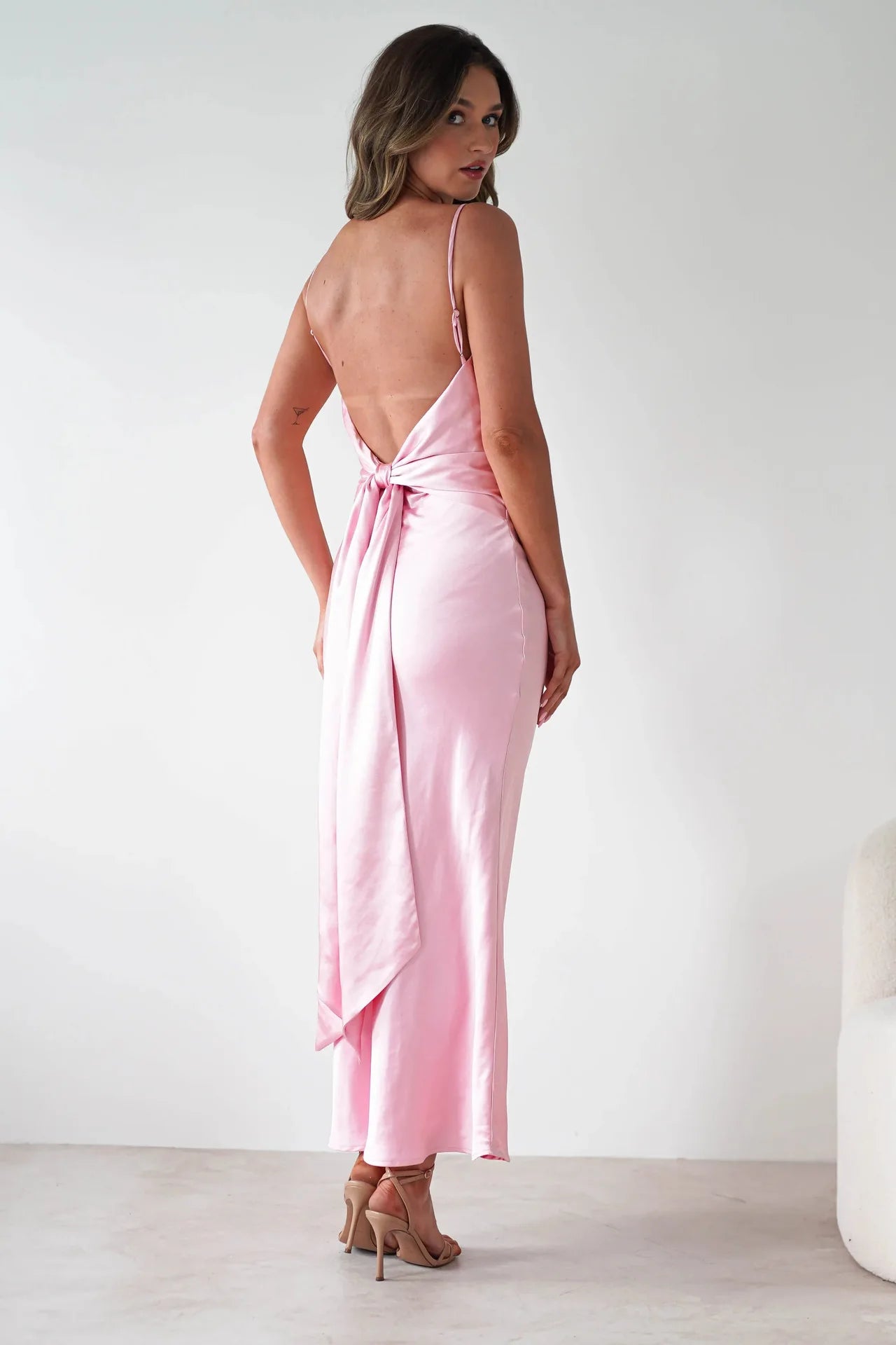 New Dresses  Woman Fashion Summer Women's Clothing Sexy Halter Satin Fashion Strappy Skirts