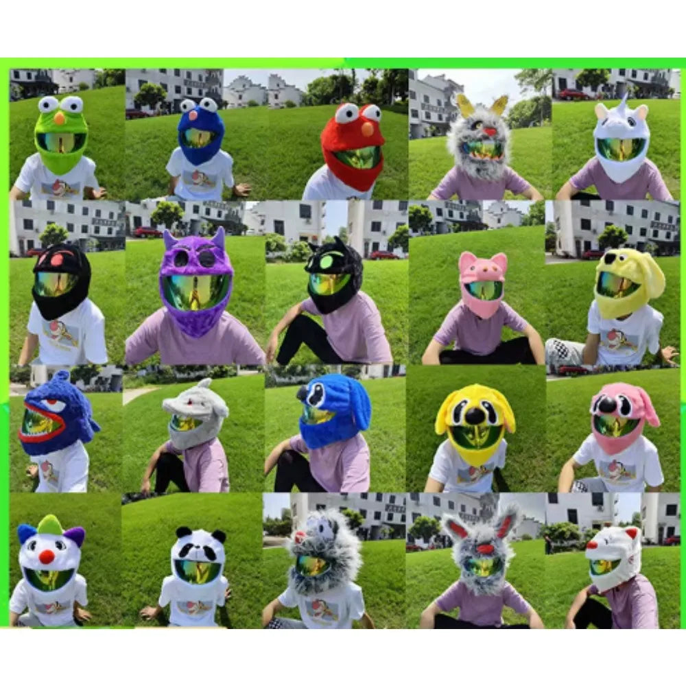 Christmas Motorcycle Helmet Cover Santa Claus Hat Full Face Funny Plush Motorcycle Helmet Decorative Motorcycle Ski Accessories