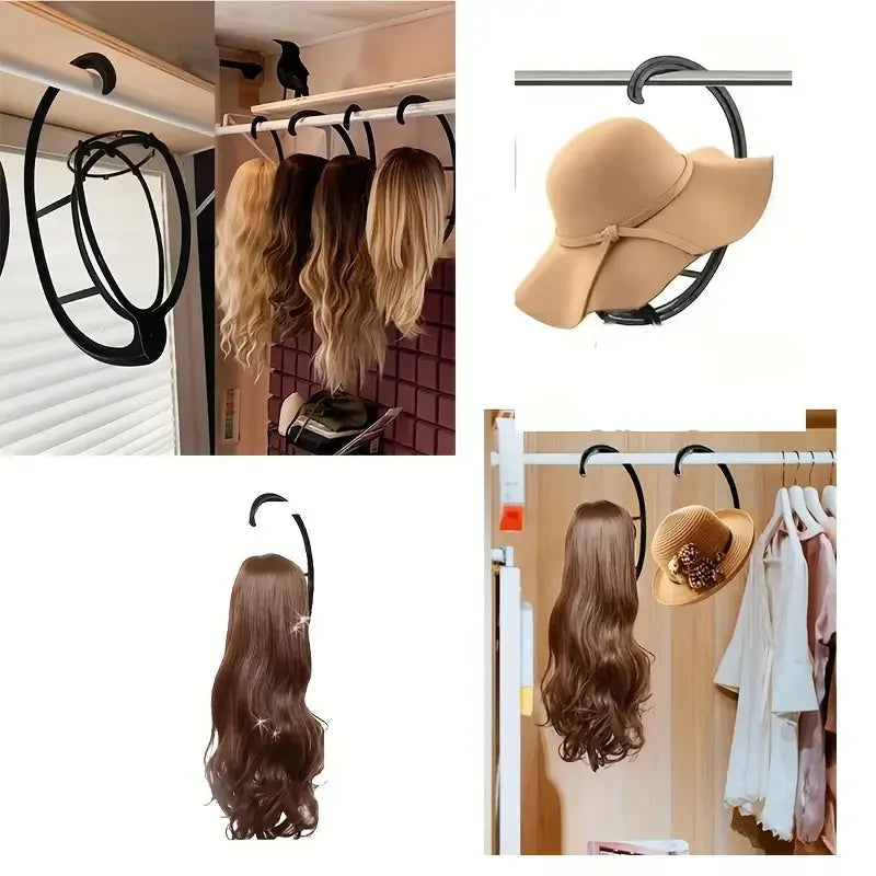 Wig Hanger Portable Hanging Wig Stand for Wigs Collapsible Wig Durable Wig Hanging stand Collapsible Wig