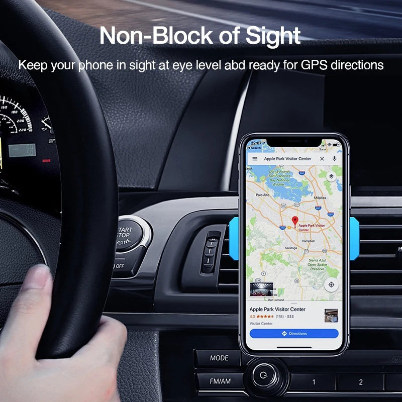 Support universel pour téléphone portable sur grille d'aération de voiture, mini support pour téléphone portable, navigation, climatisation