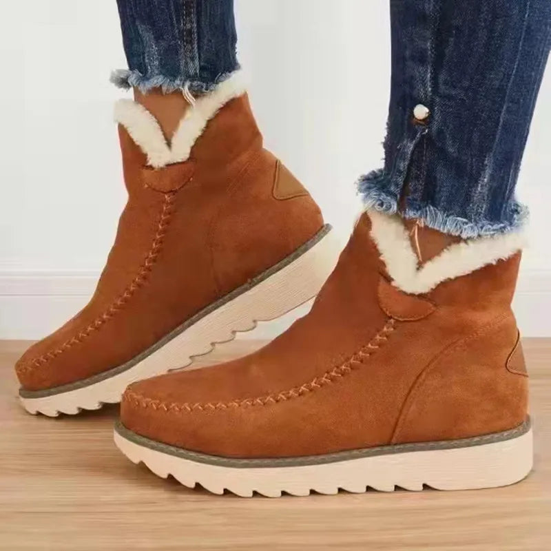 Women's Snow Boots Winter Fashion Casual Warm Shoes for Women Slip on Lady Comfort Female Ankle Boot Footwear Botas De Mujer