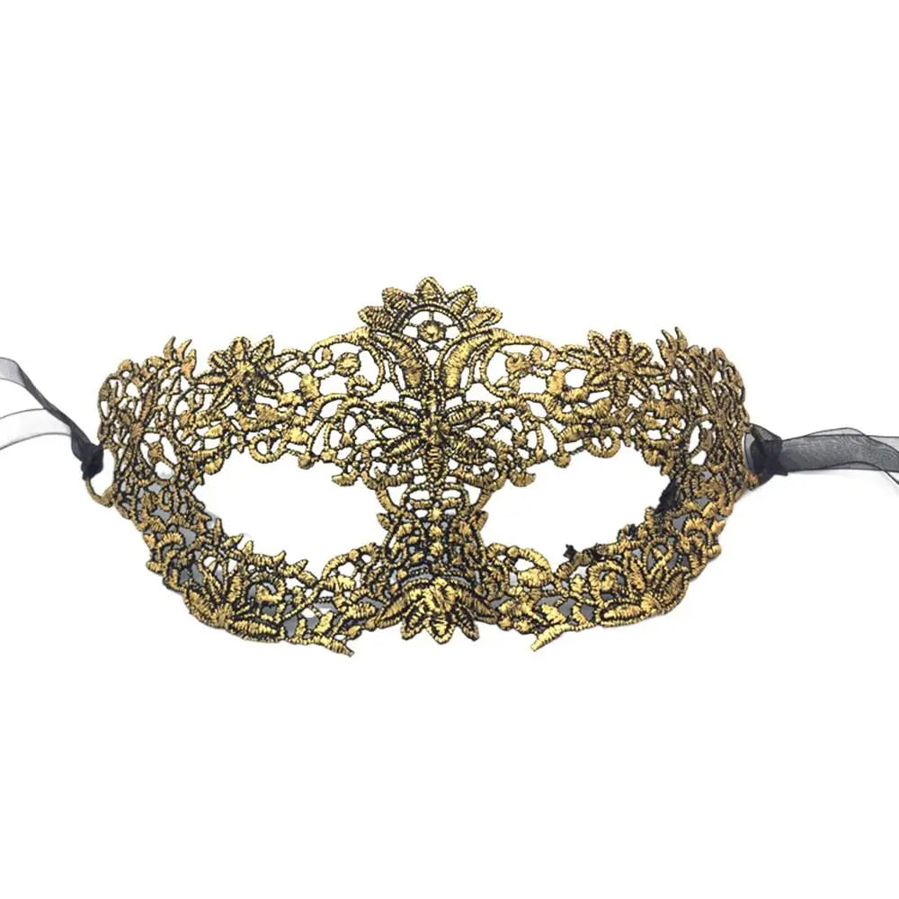 Show Queen Bronzing Costume Eye Mask Halloween Supply Cosplay Prom Props Dance Masks Venice Mask Lace Masquerade Party Supplies