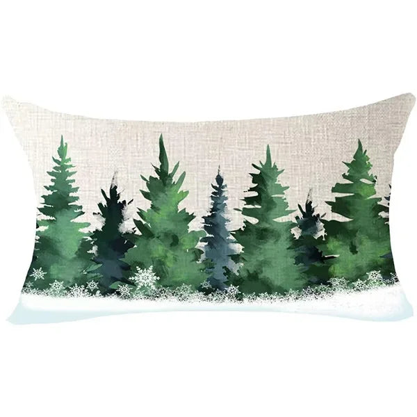 Christmas Linen Pillowcase – Cozy, Festive & Double-Sided Design