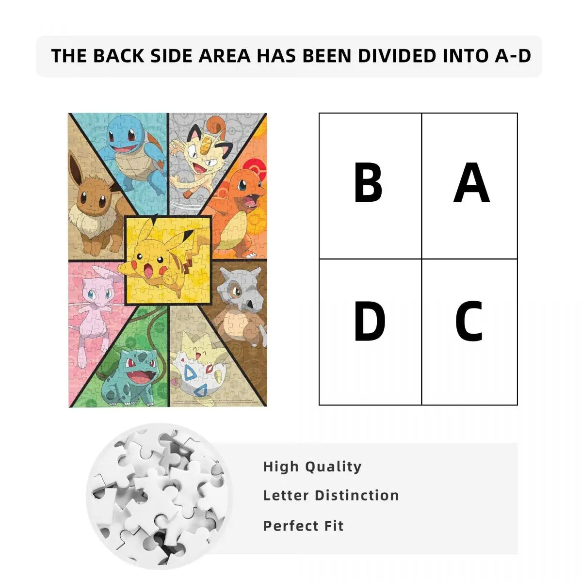 Pokemon Characters Pikachu Cartoon Wooden Puzzles for Children Jigsaw Puzzles 300 Pieces Educational Toys Gift for Kids