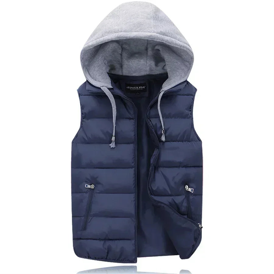 Men’s Hooded Padded Vest – Warm, Stylish & Perfect for Winter