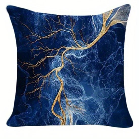 Blue marble pillowcaseSuitable for sofa car bedroom decorative cushion cover pillow cover