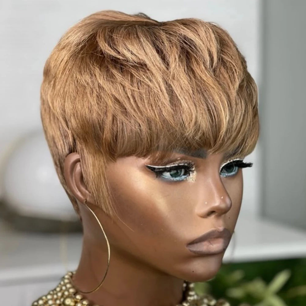 Chocolate Brown Pixie Wig