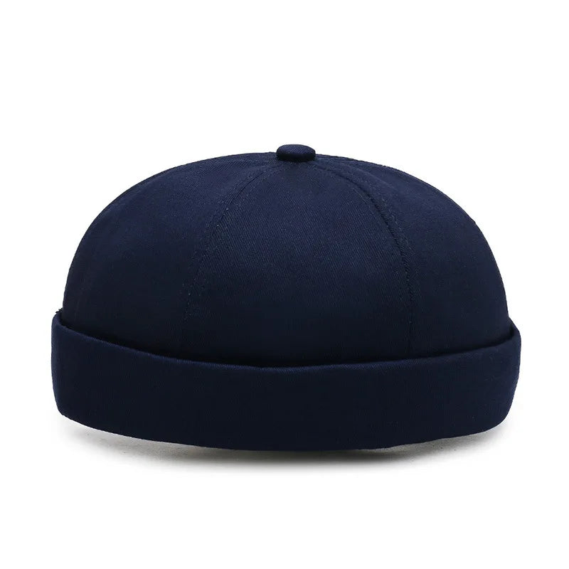 Vintage Palm Embroidery Beanie Hats Men's Docker Cap Spring Landlord Hat Unisex Hip Hop Brimless Hat Adjustable Bonnet Beanies