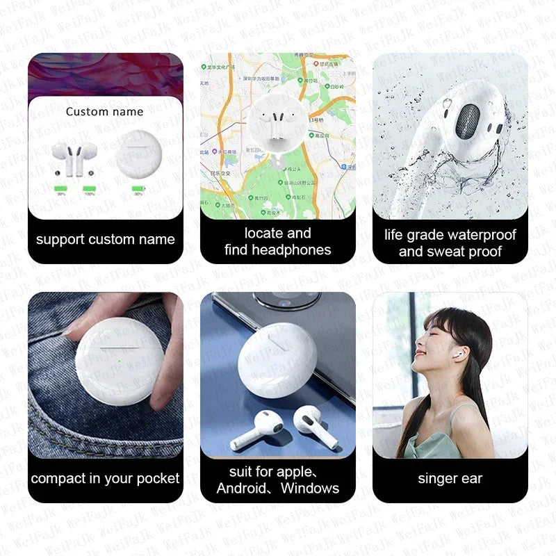 Original Air Pro 6 fone Wireless Bluetooth Earphones In Ear Earbuds Noise Cancelling Pods Headset For Apple iPhone Earphones