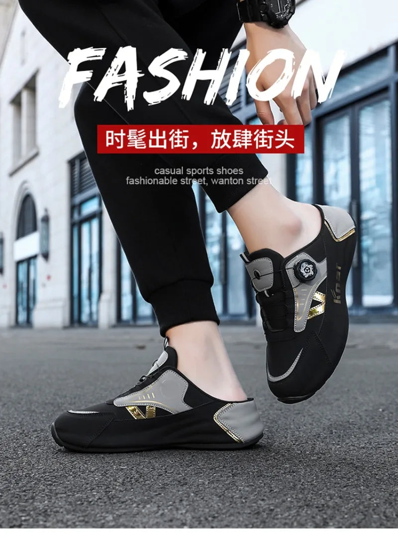 Zapatos de Hombre Moda Verano Suela Blanda Medias Pantuflas Casuales Versátiles Zapatos de Hombre de Moda Tendencia Zapatos Baotou para Exteriores